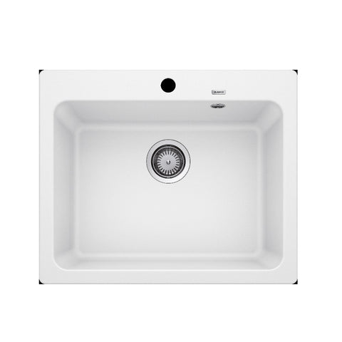BLANCO Naya 6 Sink Single Bowl 615X510X200mm White 526826 NAYA6WK5