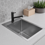 Amelie Deauville Kitchen Sink w/ 1 Taphole (Topmount) 350x450x250mm (with Overflow) Stainless Steel BDOSSTRATL25-OF