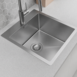 Amelie Deauville Kitchen Sink w/ 1 Taphole (Topmount) 450x450x250mm (With Overflow) Stainless Steel BDOSSTRATL35-OF