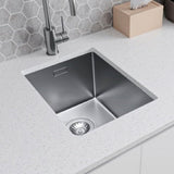 Amelie Deauville Kitchen Sink (Topmount & Undermount) 450x450x250mm (with Overflow) Stainless Steel BDOSSTRAWO35