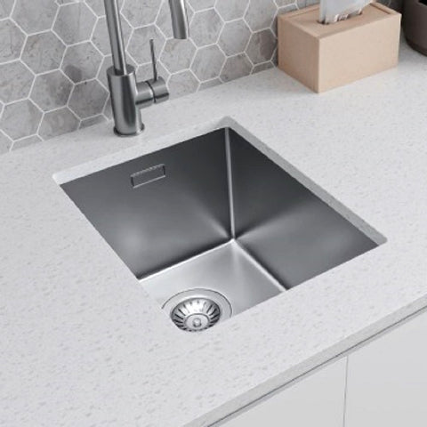 Amelie Deauville Kitchen Sink (Topmount & Undermount) 550x450x250mm (with Overflow) Stainless Steel BDOSSTRAWO45