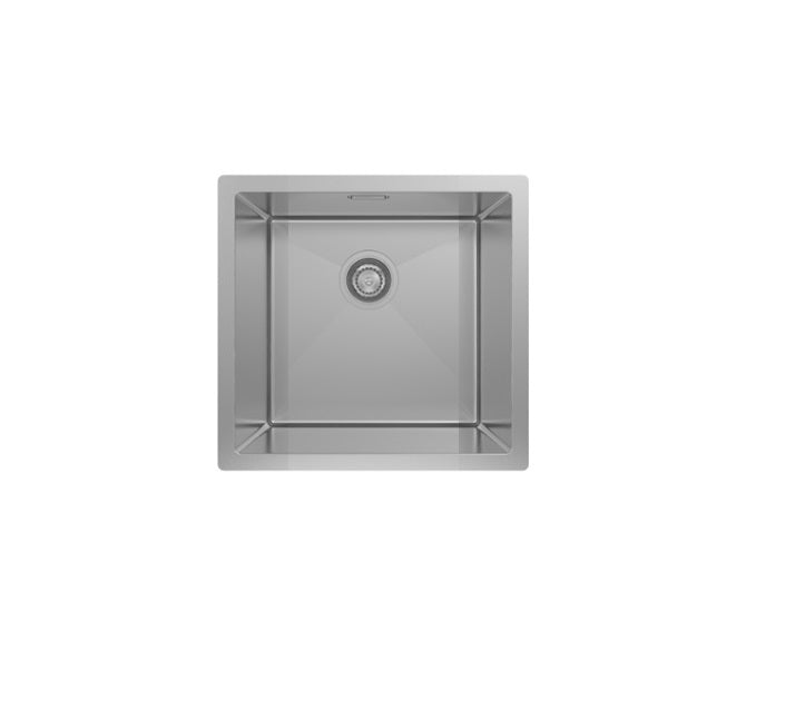 Amelie Deauville Kitchen Sink (Topmount & Undermount) 450x450x250mm (with Overflow) Stainless Steel BDOSSTRAWO35