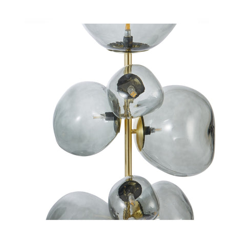 Grand Designs Athena Metallic Floor Lamp Black/Gold 55x28x160cm