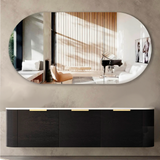 Otti Bondi Wall Hung Plywood Cabinet Only 1800x460X450mm Black Oak w/ Gold Handle (Cabinet Only) BO1800B