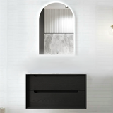 Otti Byron Wall Hung Cabinet Only 900x460x550mm Black Oak Plywood (Cabinet Only) BY900B