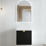 Otti Marlo Wall Hung Cabinet Only 600x460x550mm Matte Black Plywood w/ Black Handle (Cabinet Only) MA600B