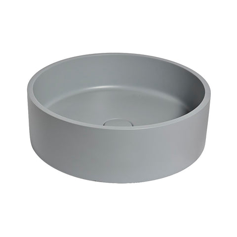 Eva Concrete Basin Circle 390mm Light Grey BEQCO1-G