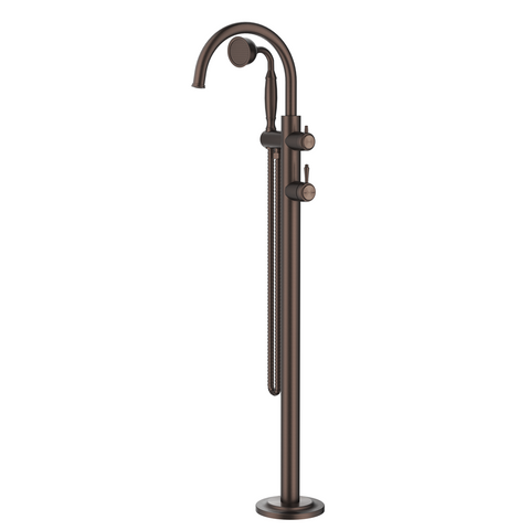 Bella Vista Mica Heritage Freestanding Bath Mixer with Hand Shower Dusk Bronze BFM-HS-4-DB