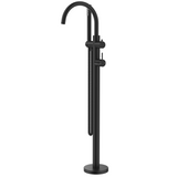 Bella Vista Mica Freestanding Bath Mixer with Hand Shower Black BFM-HS-5-BLK