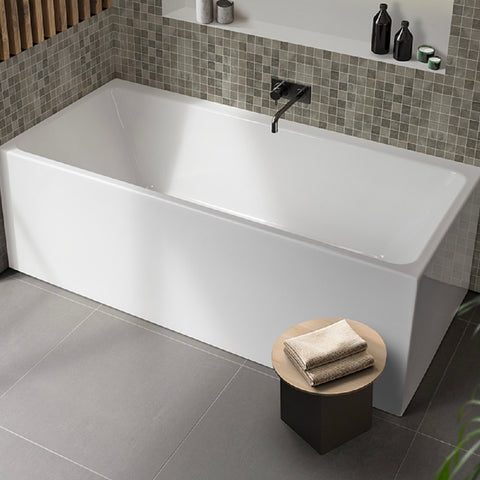 Decina Bianco Back to Wall Bath 1400mm Gloss White BI1400W