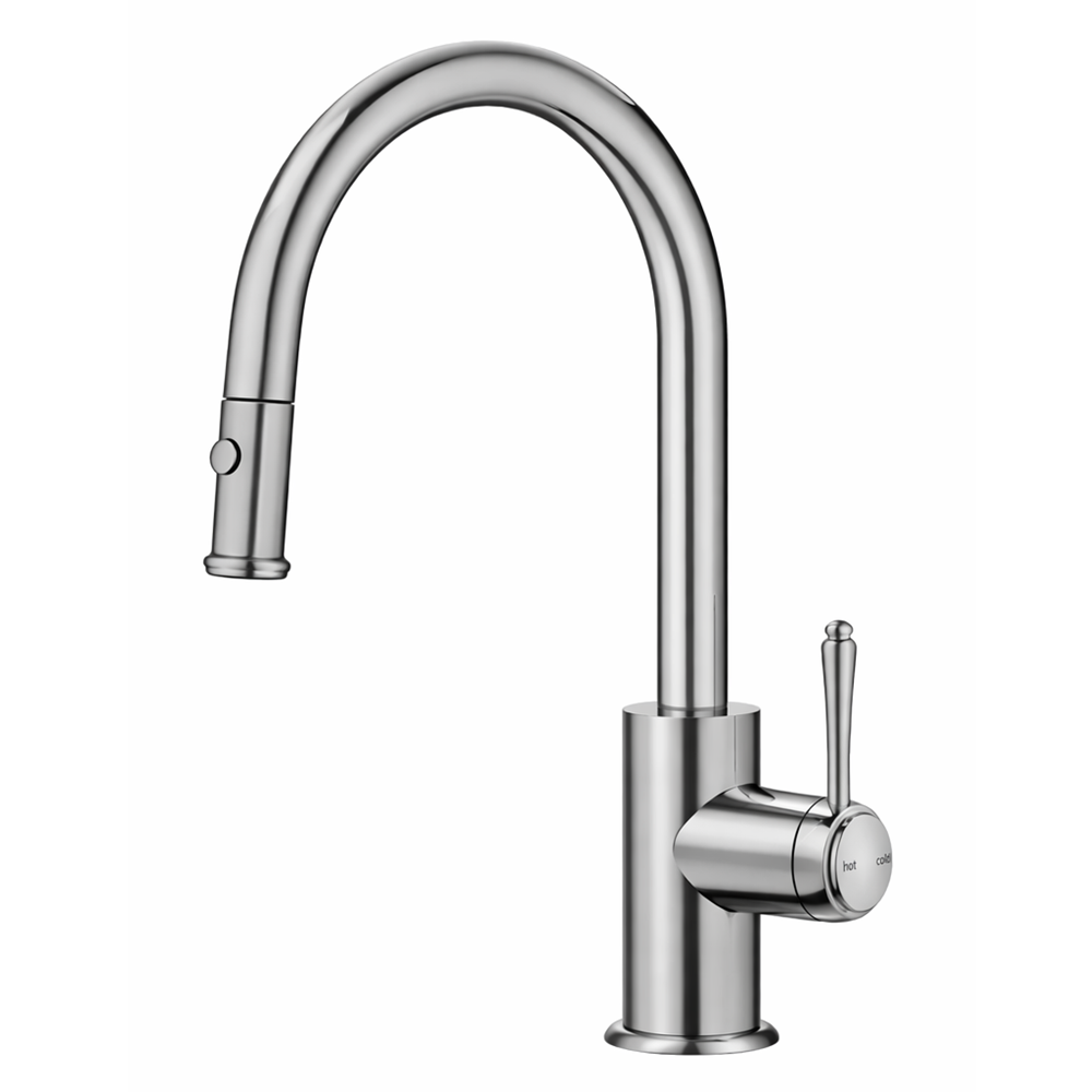 Bella Vista Mica Heritage Pull-Out Sink Mixer Brushed Nickel SM-4-PO-BN