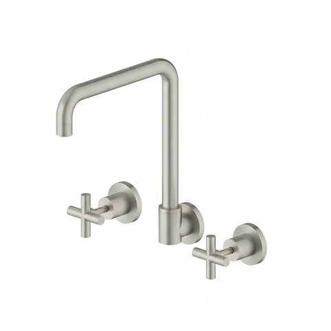 Nero X Plus Wall Kitchen Set Swivel Spout Brushed Nickel NR201607BN