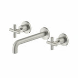 Nero X Plus Wall Basin Set 180mm Spout Brushed Nickel NR201607BBN