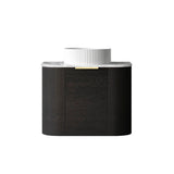 Otti Bondi Curve Wall Hung Vanity 600mm Black Oak / Natural Carrara Marble Top BO600BST-NCA