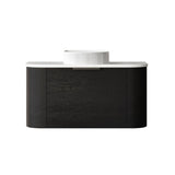 Otti Bondi Curve Wall Hung Vanity 900mm Black Oak / Pure White Top BO900BST-PW