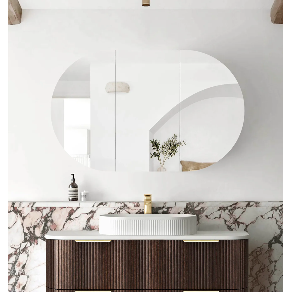 Otti Bondi Shaving Cabinet 1200x750mm Sable Walnut BOSV1275SW