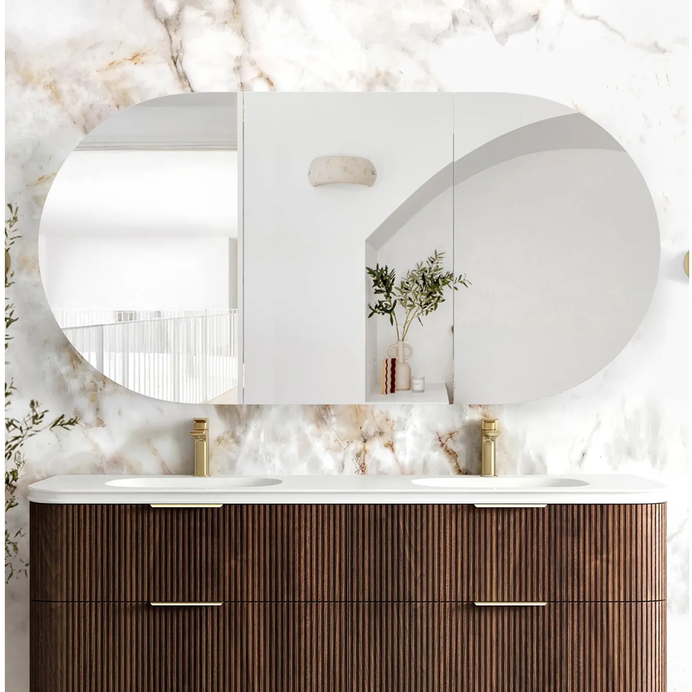 Otti Bondi Shaving Cabinet 1800x900mm Sable Walnut BOSV1890SW