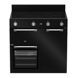 Beko Freestanding Cooker (Multi-functional, 90 cm Triple Cavity with Induction Cooktop) Black Black BRC916IMB