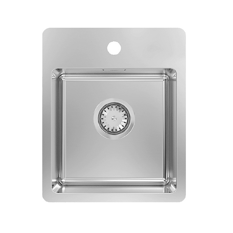 Abey BS2 Bar Sink Single Bowl 370x450mm Topmount with Taphole Stainless Steel BS2