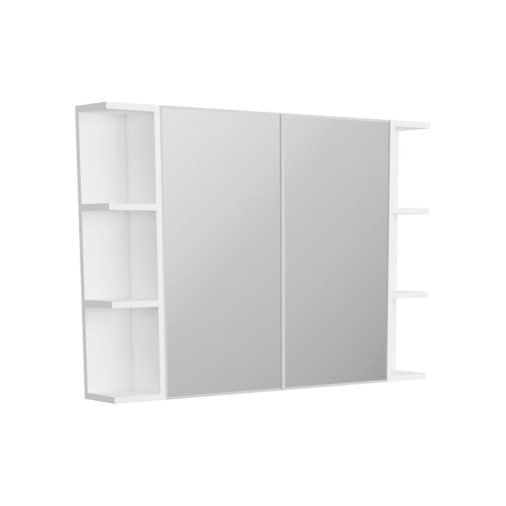 Fienza Bevel Egde Mirror Cabinet 750mm w/ 2 x 150mm Side Shelves BSS105