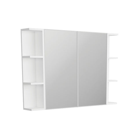 Fienza Bevel Egde Mirror Cabinet 750mm w/ 2 x 150mm Side Shelves BSS105
