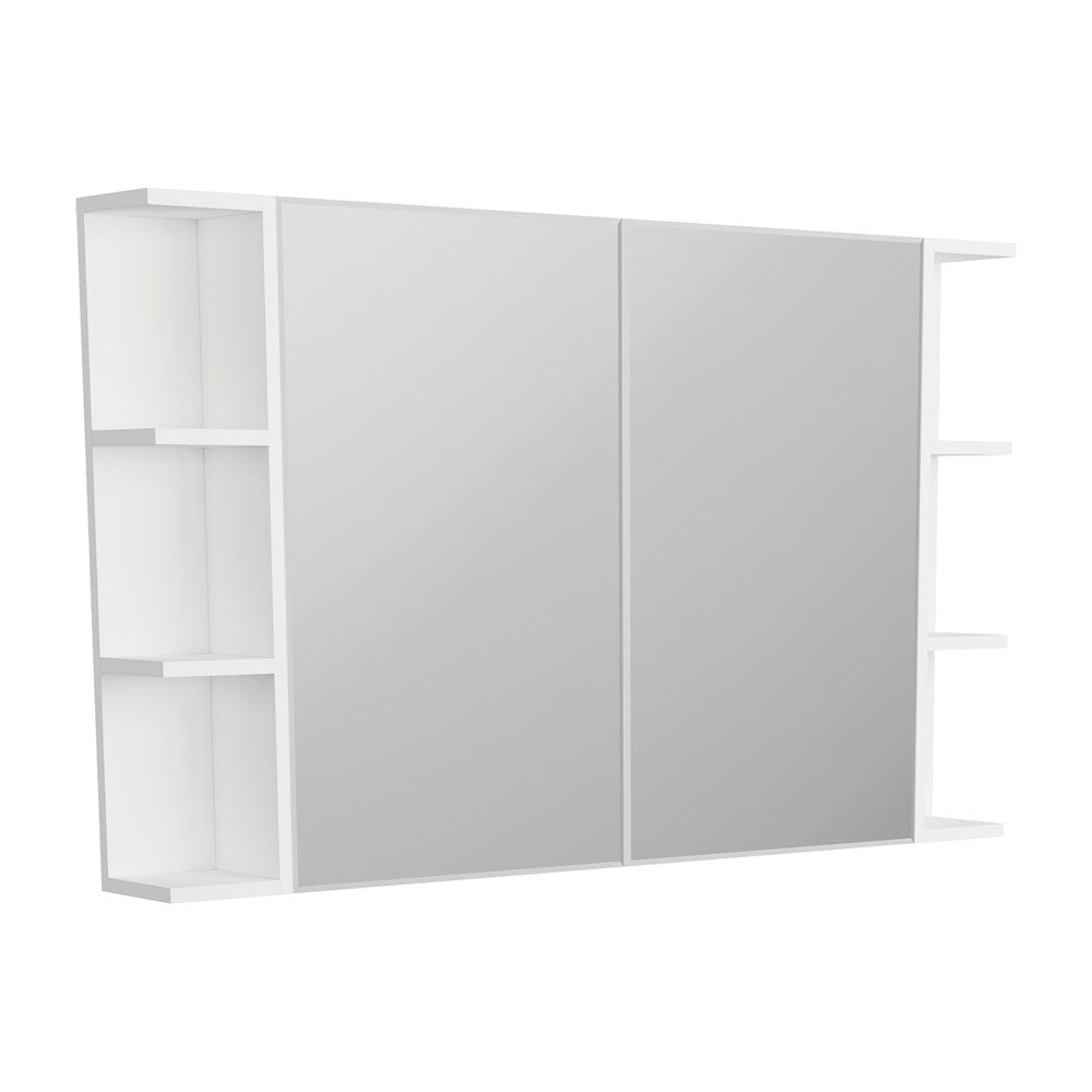 Fienza Bevel Edge Mirror Cabinet 900mm w/ 2 x 150mm Side Shelves BSS120