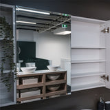 Fienza Bevel Edge Mirror Cabinet 900mm w/ 2 x 150mm Side Shelves BSS120