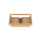 Otti Byron Fluted Wall Hung Vanity 900mm Woodland Oak / White Top BYW900LCT