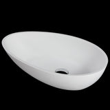 Kaskade Pure Barcelona Above Counter Egg Stone Basin 590mm Matte White VXA18-590-NIK9035NA