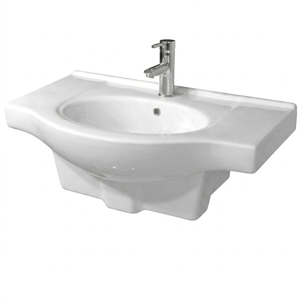 Fienza Antonio Vanity Bench Top 750mm (1 Taphole) Top Only White 75ETOP