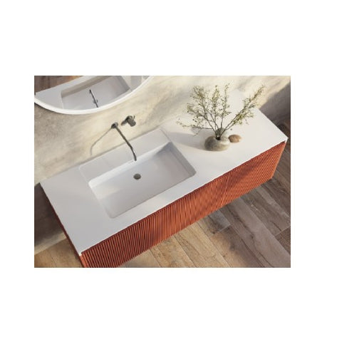 BelBagno Rimini Wall Hung Vanity 1390x495x450mm Potters Clay RIMINI-1400-PC