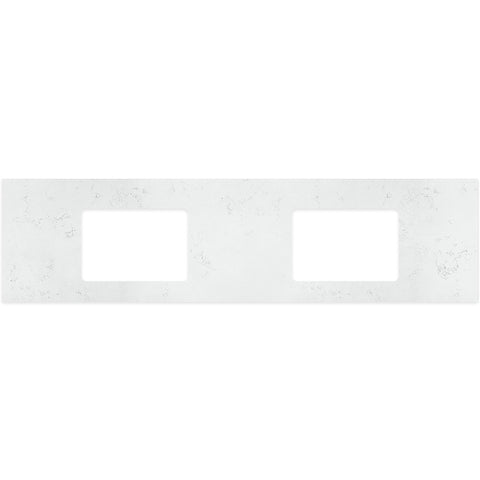 Fienza Undermount Vanity Bench Top 1800mm (No Taphole) Double Bowl Silica Free Bianco Marble 504-147-SF