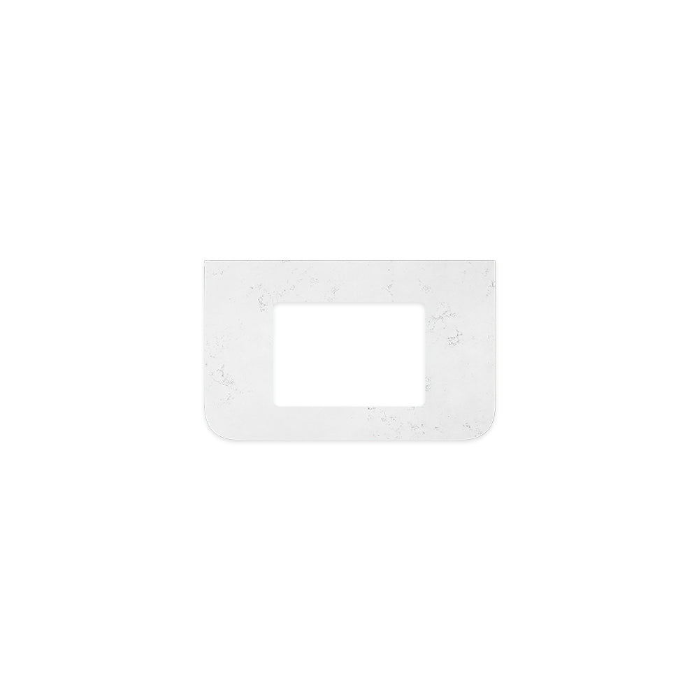 Fienza Curved Undermount Vanity Bench Top 755x465x20mm (No Taphole) Silica Free Bianco Marble 504-156-SF