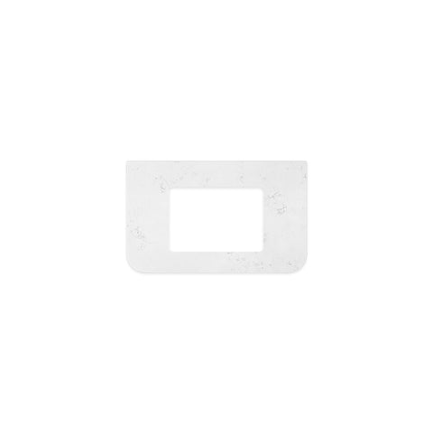 Fienza Curved Undermount Vanity Bench Top 755x465x20mm (No Taphole) Silica Free Bianco Marble 504-156-SF