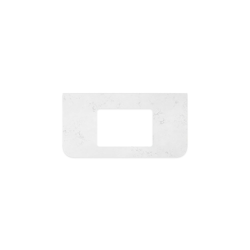 Fienza Curved Undermount Vanity Bench Top 905x465x20mm (No Taphole) Silica Free Bianco Marble 504-157-SF