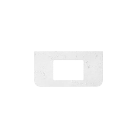 Fienza Curved Undermount Vanity Bench Top 905x465x20mm (No Taphole) Silica Free Bianco Marble 504-157-SF