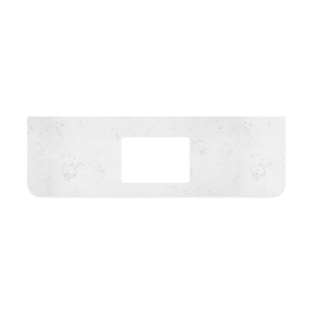 Fienza Curved Undermount Vanity Bench Top 1500mm (No Taphole) Double Bowl Silica Free Bianco Marble 504-159-SF