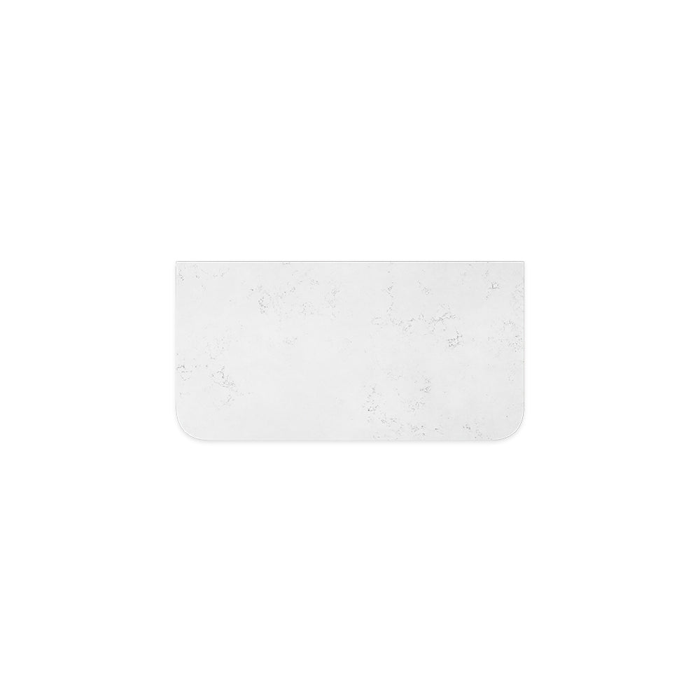 Fienza Bianco Marble Curved 900mm Stone Top (No Taphole) Silica Free 504-162-SF