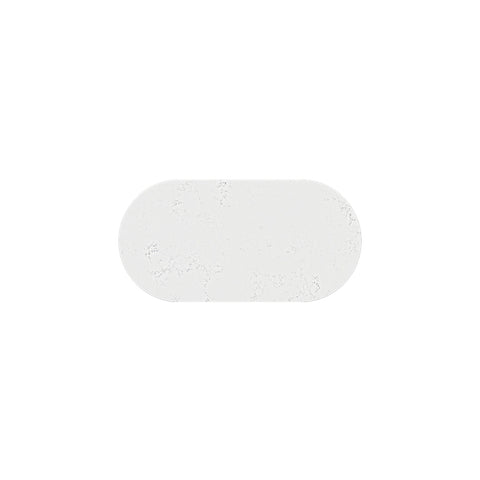 Fienza Pill Shaped Stone Top 900mm (No Taphole) Silica Free Bianco Marble 504-166-SF