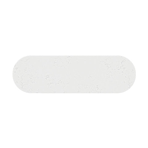 Fienza Pill Shaped Stone Top 1500mm (No Taphole) Silica Free Bianco Marble 504-168-SF
