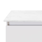 Fienza Bianco Marble 600mm Stone Top (No Taphole) Silica Free 504-101-SF