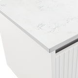 Fienza Bianco Marble 1800mm Ensuite Size Stone Top (No Taphole) Silica Free 504-155-SF