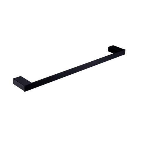 Amelie Royale Square Single Towel Rail 800mm Matte Black BDO4630MB