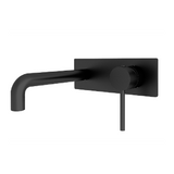 Amelie Wall Basin/Bath Mixer Pin with Plate 215mm Spout Matte Black BDO250810bMB