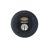 Lockwood 001 with Knob Timber Frame Strike Matte Black 001-1K1MBK