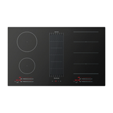 Artusi 86cm 4 Zone Induction Cooktop w/ Built-In Extraction Black Glass AID864DD