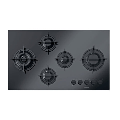 Abey Barazza Cookop 86cm Mood 5 Burner Hob Black Glass Ceramic 1PMD95B