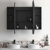 Otti Bondi LED Shaving Cabinet 1500x900mm Premium Edition Black Oak LED-BOSV1590B-VP