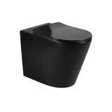 Otti Alzano Wall Faced Rimless Pan w/ Slim Seat (S-Trap) Matte Black IAWFPRLVA-B