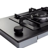 Euro Appliance Cooktop Domino Wok Gas 30cm Black Glass EMJG30WSXBL